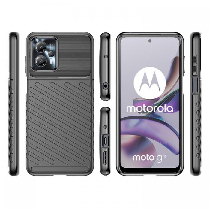 A-One Brand - Motorola Moto G53 Mobilskal Thunder Silicone Armor - Svart