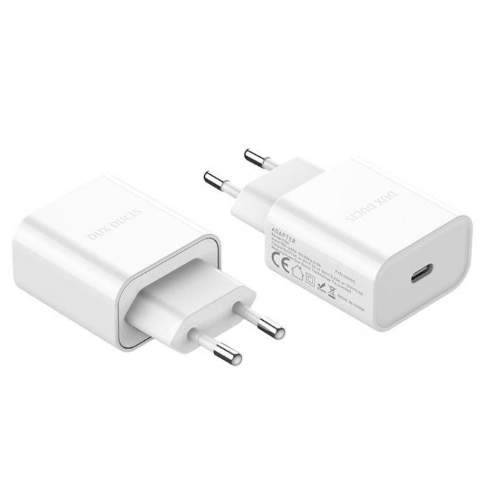 Dux Ducis - Dux Ducis Fast Vggladdare USB-C 20 W - Vit