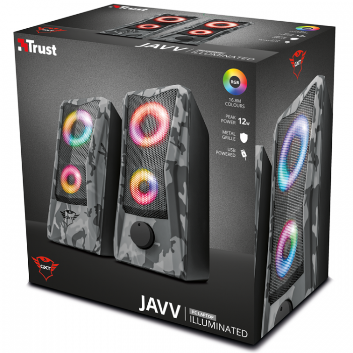 Trust - TRUST GXT 606 Javv RGB 2.0 Gaming Speakers