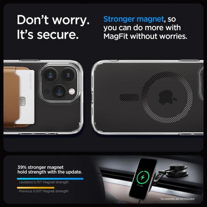 Spigen - Spigen iPhone 15 Pro Max Mobilskal Magsafe Hybrid - Carbon Fiber