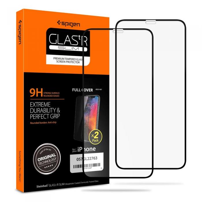 Spigen - Spigen Hrdat Glas Fc 2-Pack iPhone 11 Pro Svart