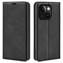 A-One Brand - iPhone 15 Plus Plånboksfodral Flip PU-Läder - Svart