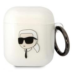 KARL LAGERFELD - KARL LAGERFELD AirPods 1/2 Skal Karl`s Head - Clear