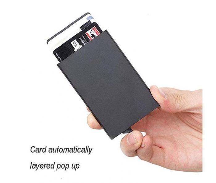 A-One Brand - RFID Blocking Credit Card Pop-up Korthllare - Svart