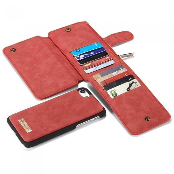 UTGATT5 - Caseme Detachable Plnboksfodral iPhone 7/8/SE 2020 - Rd