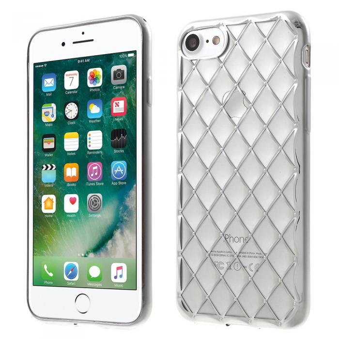 UTGATT1 - Rhombi Mobilskal iPhone 7/8/SE 2020 - Silver