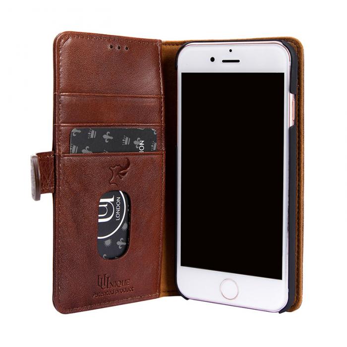 UTGATT5 - Uunique Folio Slider Wallet iPhone 7/8/SE 2020 Brun