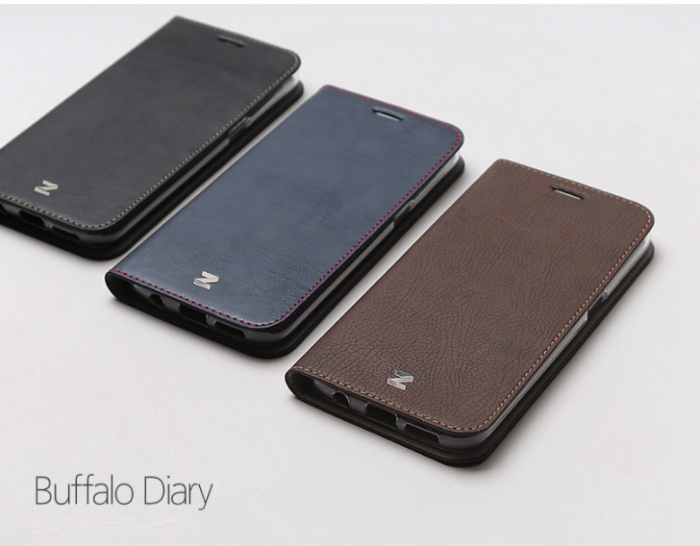 UTGATT5 - Zenus Buffalo Diary Plnboksfodral till Samsung Galaxy S7 - Brun