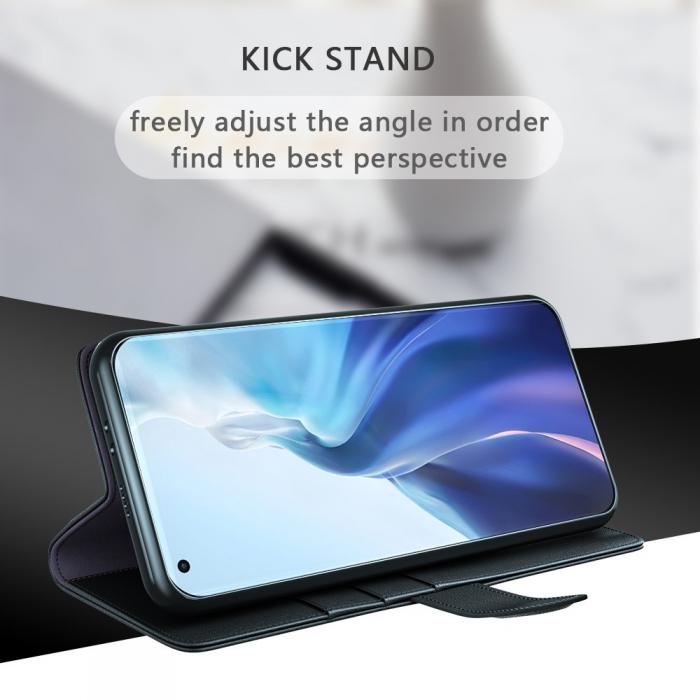 A-One Brand - kta Lder Plnboksfodral Xiaomi Mi 11 - Svart