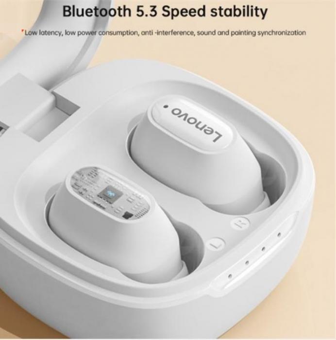 Lenovo - Lenovo Thinkplus XT62 TWS Ergonomic Bluetooth Hrlurar Trdlsa - Rosa