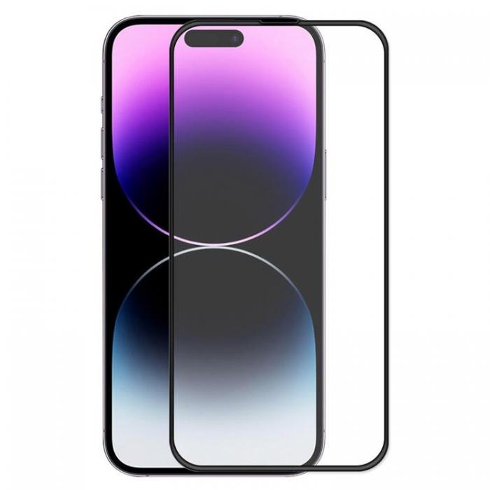 A-One Brand - [1-PACK] iPhone 15 Pro Max Hrdat Glas Skrmskydd - Svart