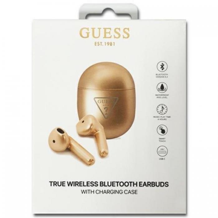 Guess - GUESS TWS Bluetooth Hrlurar Triangle Logo Docking Station - Guld
