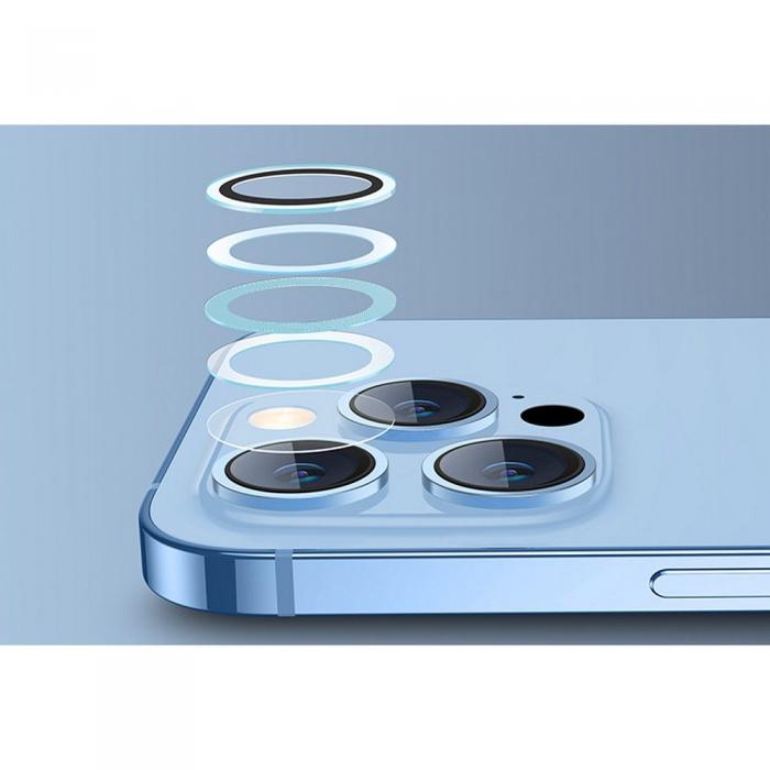 ESR - ESR iPhone 14 Pro/14 Pro Max Kameralinsskydd i Hrdat Glas - Svart