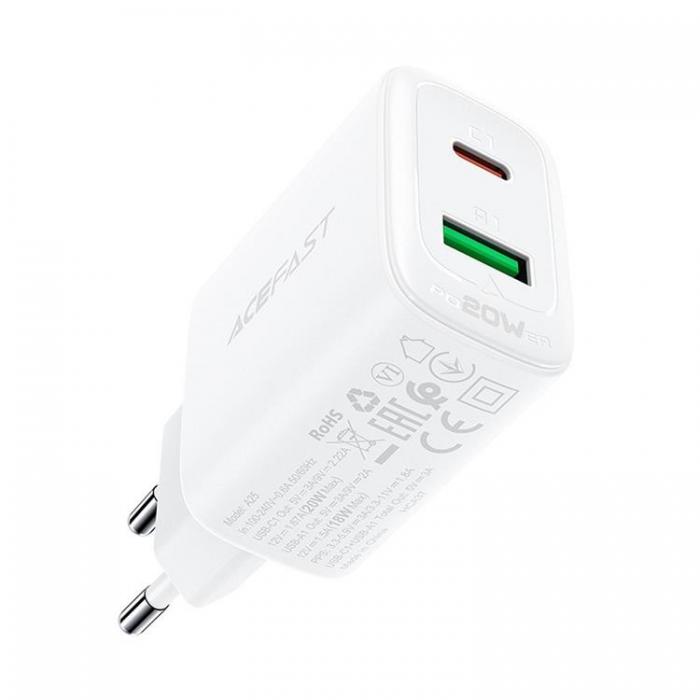 Acefast - Acefast Vggladdare USB Till Typ-C 20W - Vit