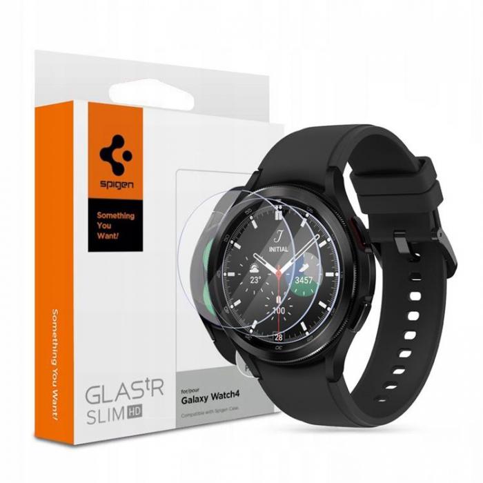 UTGATT1 - Spigen 3-Pack Slim Hrdat glas Galaxy Watch 4 46mm - Transparent