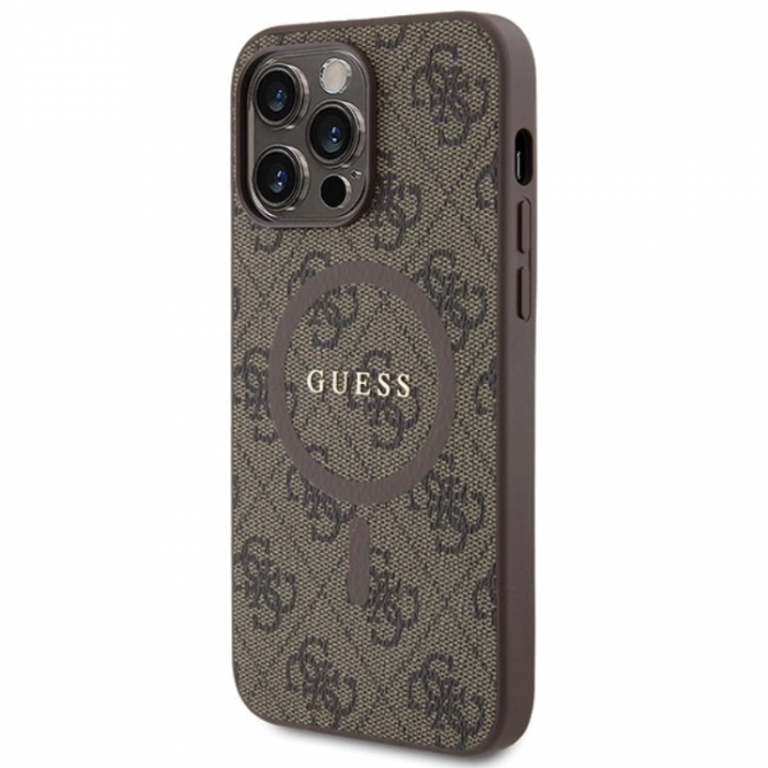 Guess - Guess iPhone 13/13 Pro Mobilskal Magsafe 4G Collection - Brun