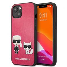 KARL LAGERFELD - Karl Lagerfeld iPhone 13 Mini Skal Ikonik Karl & Choupette - Fuchsia