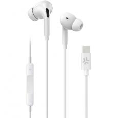Celly - CELLY UP1200 Stereoheadset In-Ear USB-C - Vit
