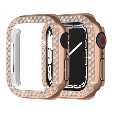 A-One Brand - Apple Watch 4/5/6/SE (40mm) Skal Rhinestone - Rosa Guld