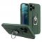 Ruhtel - Ring Silicone Finger Grip Skal Galaxy S21 Ultra - Mrk Grn