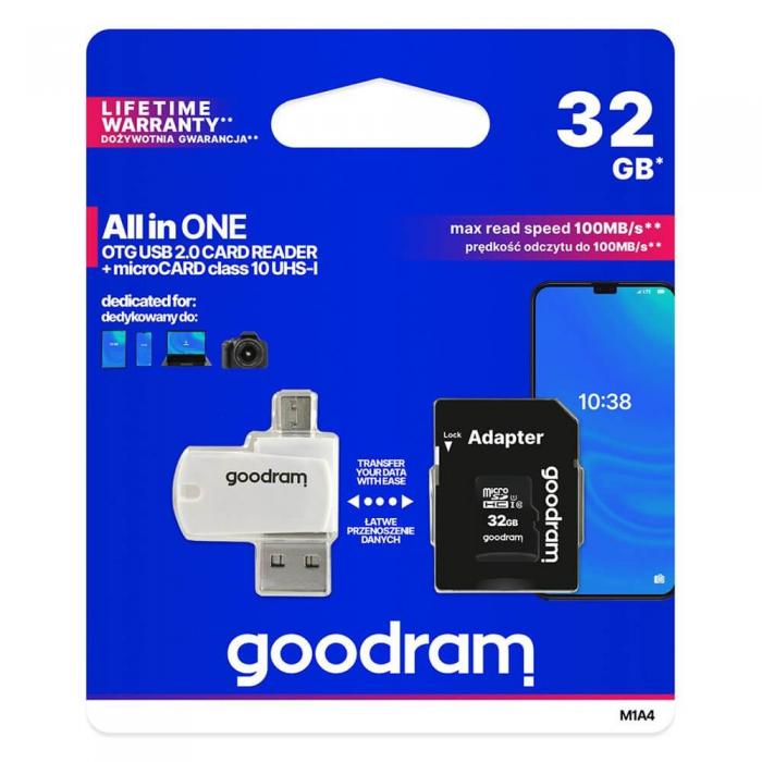 UTGATT5 - Goodram All in one 32 GB micro SD HC UHS-I class 10 memory card