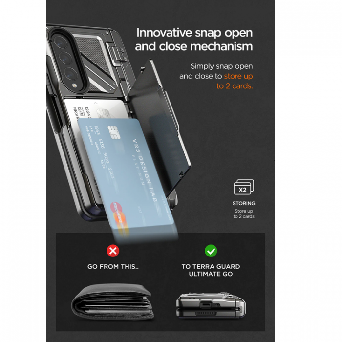 A-One Brand - Galaxy Z Fold 4 Mobilskal VRS DESIGN Terra Guard Ultimate Go S