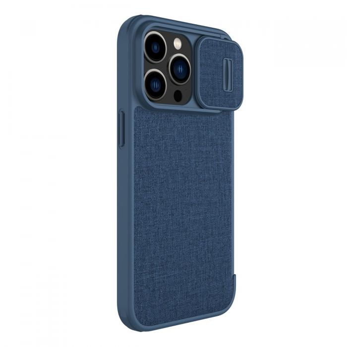 Nillkin - Nillkin iPhone 14 Pro Max Plnboksfodral Qin Cloth Pro - Bl