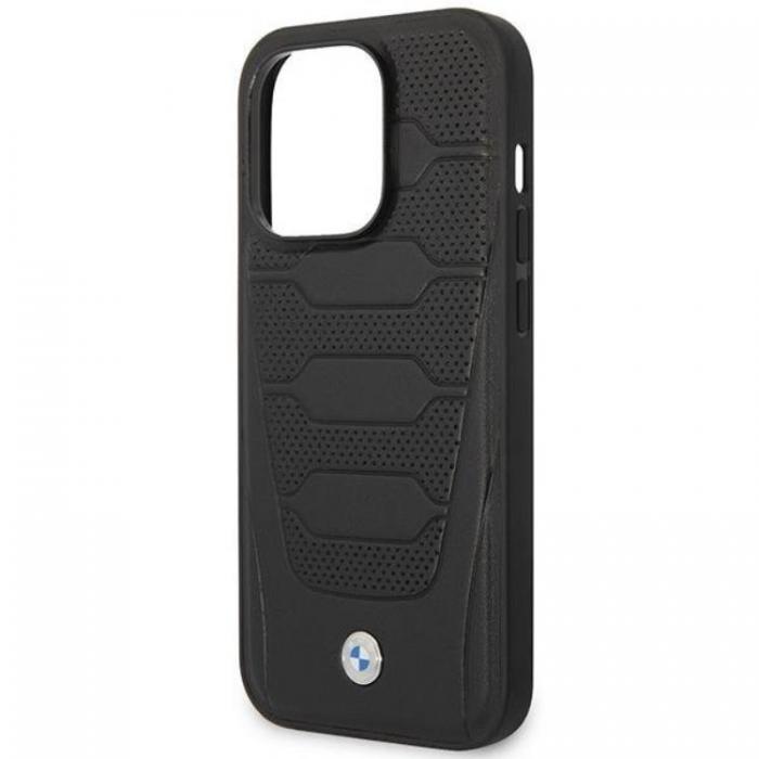 BMW - BMW iPhone 14 Pro Mobilskal Magsafe Lder Seats Pattern - Svart