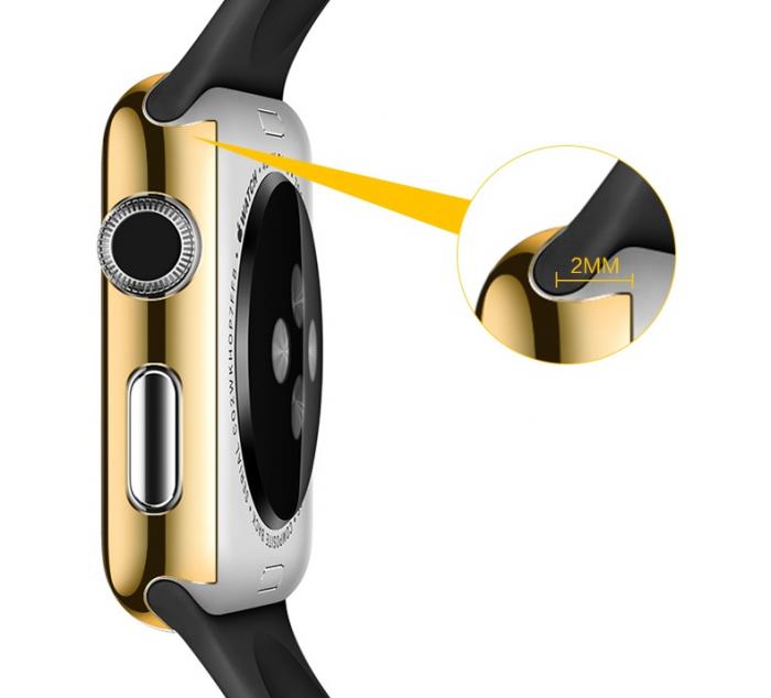 UTGATT5 - Torras Skal med Skrmskydd till Apple Watch 42mm - RoseGold