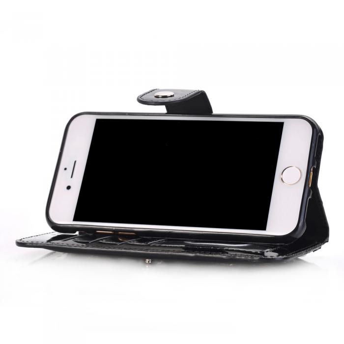UTGATT5 - Glossy Plnboksfodral iPhone 7/8/SE 2020 - Svart
