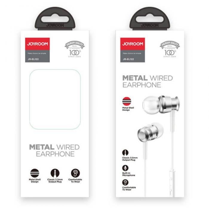 UTGATT5 - Joyroom in-ear earphones 3.5mm mini jack silver