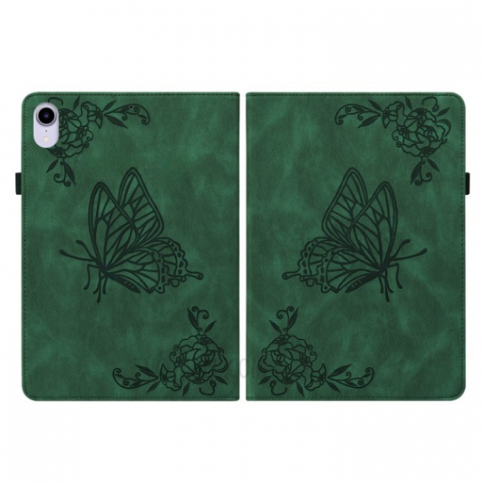 A-One Brand - iPad mini 6 (2021) Fodral Imprinted Butterfly Flower - Grn