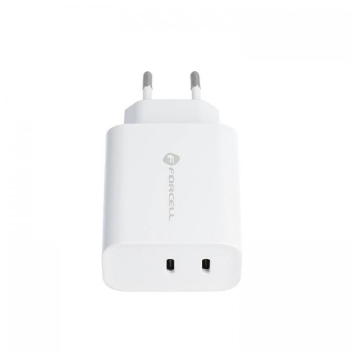Forcell - Forcell Vggladdare med USB-C Socket 3A 45W PD and QC 4.0