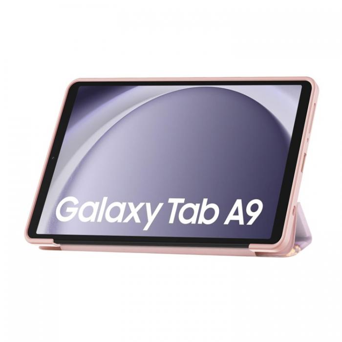Tech-Protect - Tech-Protect Galaxy Tab A9 Fodral Smart - Marble Rosa