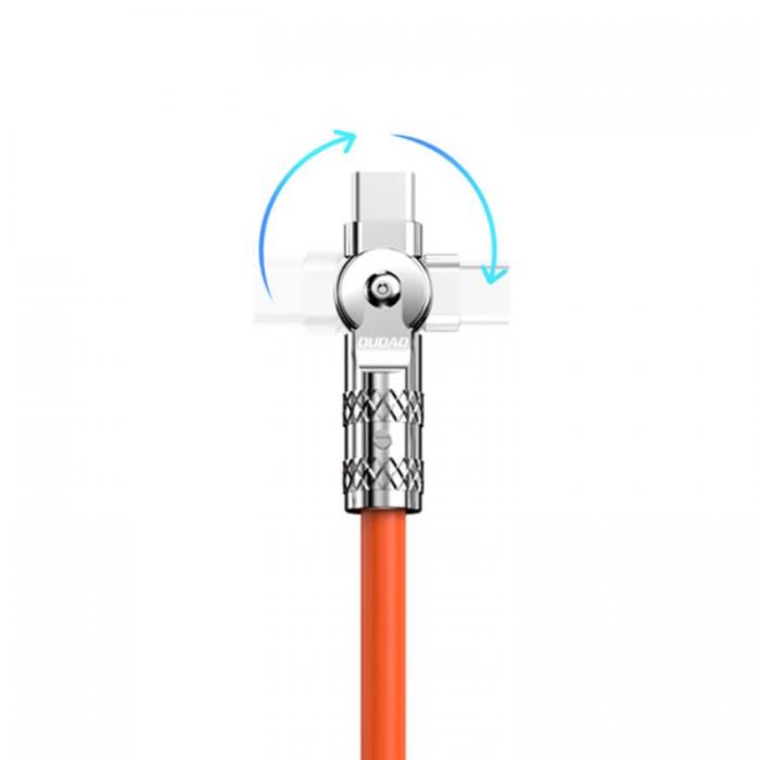 Dudao - Dudao Kablar USB-A Till Lightning (1m) Angled - Orange