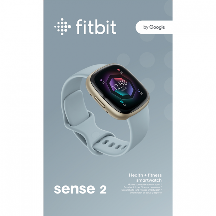 Fitbit - FITBIT Sense 2, Blue Mist/Soft Gold