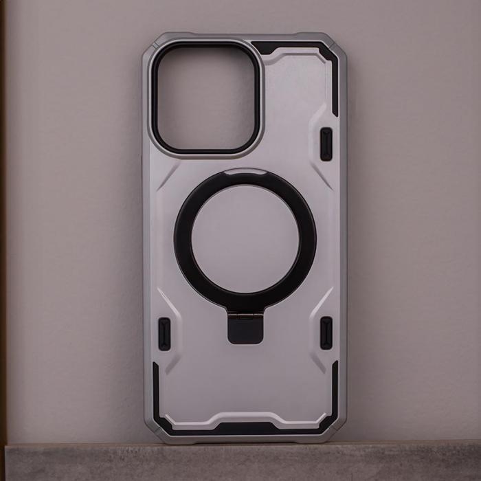 TelForceOne - iPhone 11 Skal Defender Mag Ring Skyddande Mobilfodral Silver
