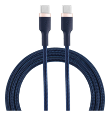 Epzi - EPZI Flätad USB-C till USB-C Kabel 60W 1m - Marin Blå