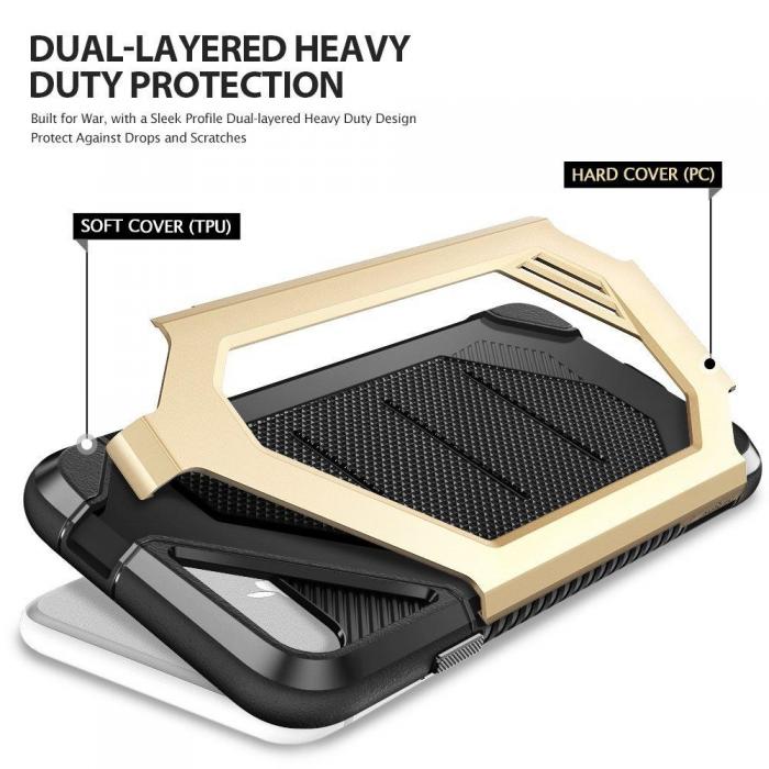 UTGATT5 - Ringke Double Layer Armor Tough Skal till iPhone 7/8/SE 2020 - Rose Gold