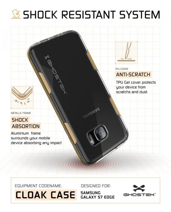 UTGATT5 - Ghostek Cloak Skal till Samsung Galaxy S7 Edge - Gold