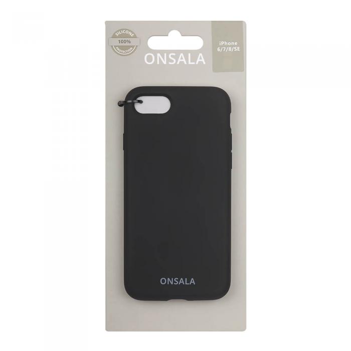 UTGATT1 - ONSALA Mobilskal Silikon Black iPhone 7/8/SE 2020
