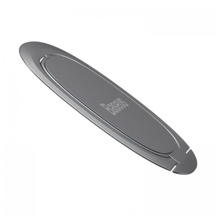 BASEUS - Baseus Ringhllare Ultra-Thin Self-adhesive kickstand - Silver