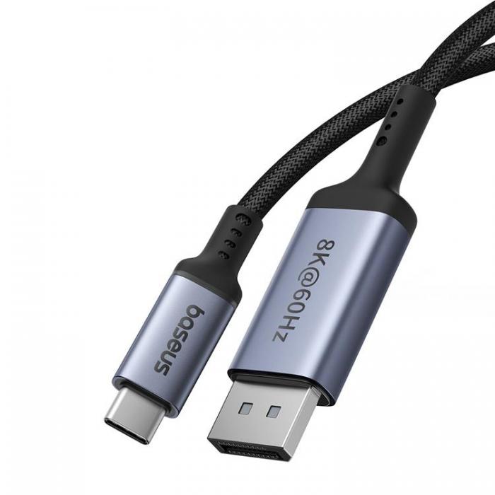 BASEUS - Baseus USB-C till DisplayPort Kabel 2m High Definition - Svart