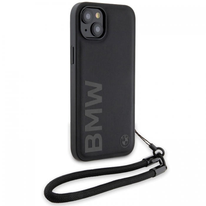 BMW - BMW iPhone 15/14/13 Mobilskal Signature Lder Wordmark Cord