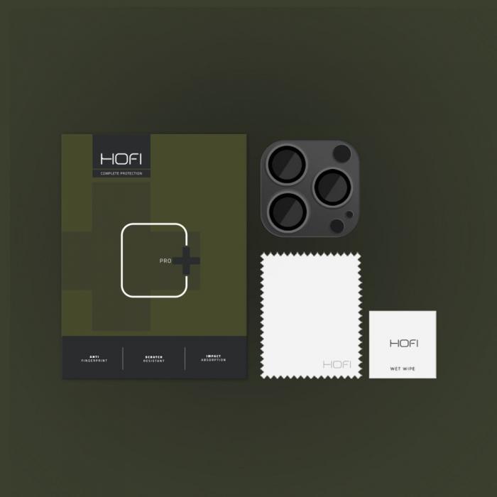 Hofi - HOFI iPhone 14 Pro/14 Pro Max Kameralinsskydd i Hrdat Glas Fullcam Pro+ - Svart