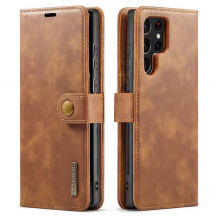 DG.MING - DG.MING Galaxy S23 Ultra Plånboksfodral 2in1 Äkta Läder - Brun