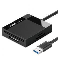 Ugreen - UGreen USB 3.0 SD / micro SD / CF / MS kortläsare Svart
