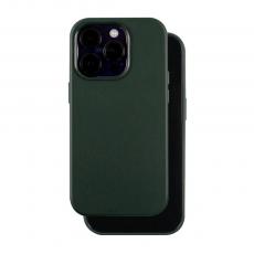 TelForceOne - iPhone 13 Läderfodral MagSafe Mörkgrön - Skyddande Äkta Läder