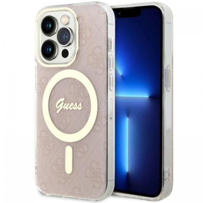 Guess - Guess iPhone 14 Pro Max Mobilskal MagSafe 4G - Rosa