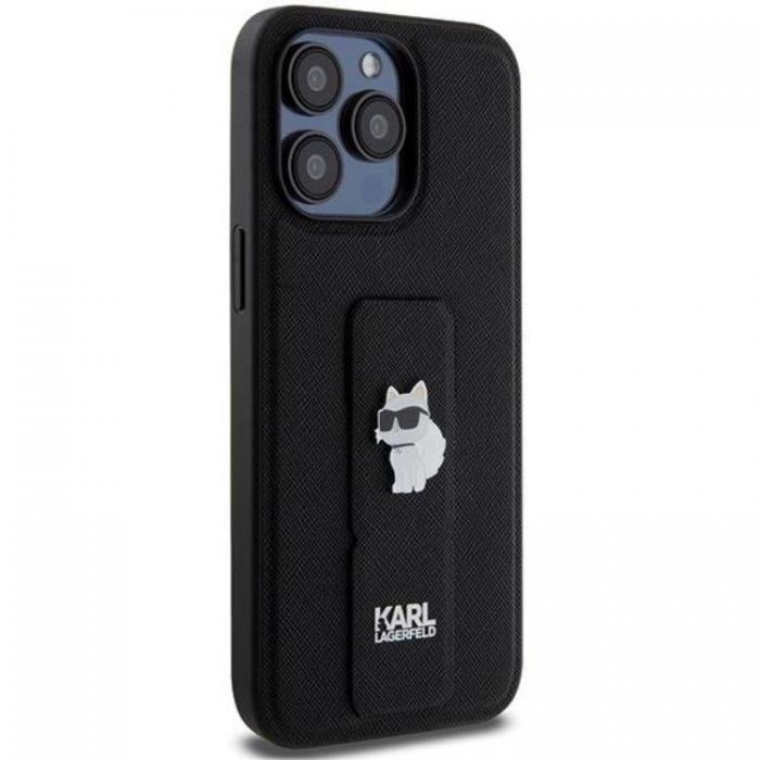 KARL LAGERFELD - KARL LAGERFELD iPhone 13 Pro Max Mobilskal Gripstand Pins - Svart